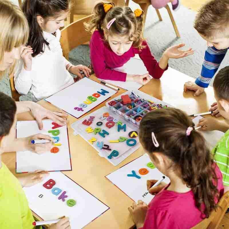 Magnetic Alphabet ABC Letters 26 uppercase Lowercasse Learning Numbers Magnets for Fridge Refrigerator Educational Toys Set W6E6