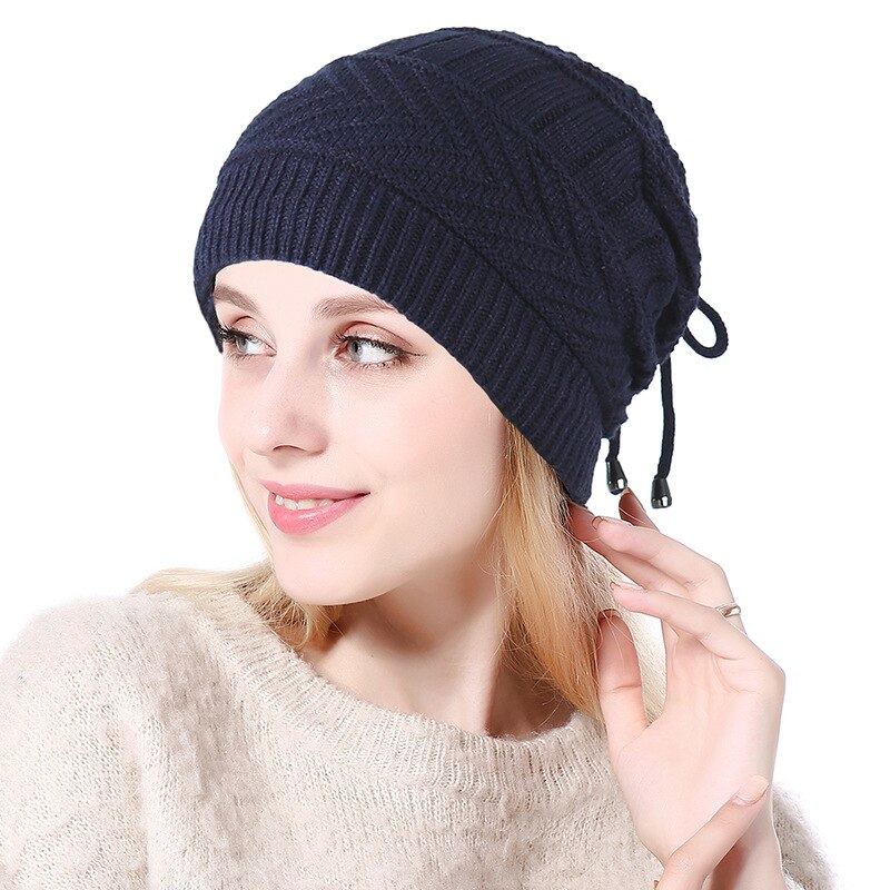 Trendy Beanie Warm Oversized Chunky Cable Knit Slouchy Woolen Hat