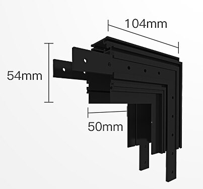 SCON mur à Angle droit 90 degrés coin de plafond L forme connecteur aimant lumière accessoires: Ceiling L connector