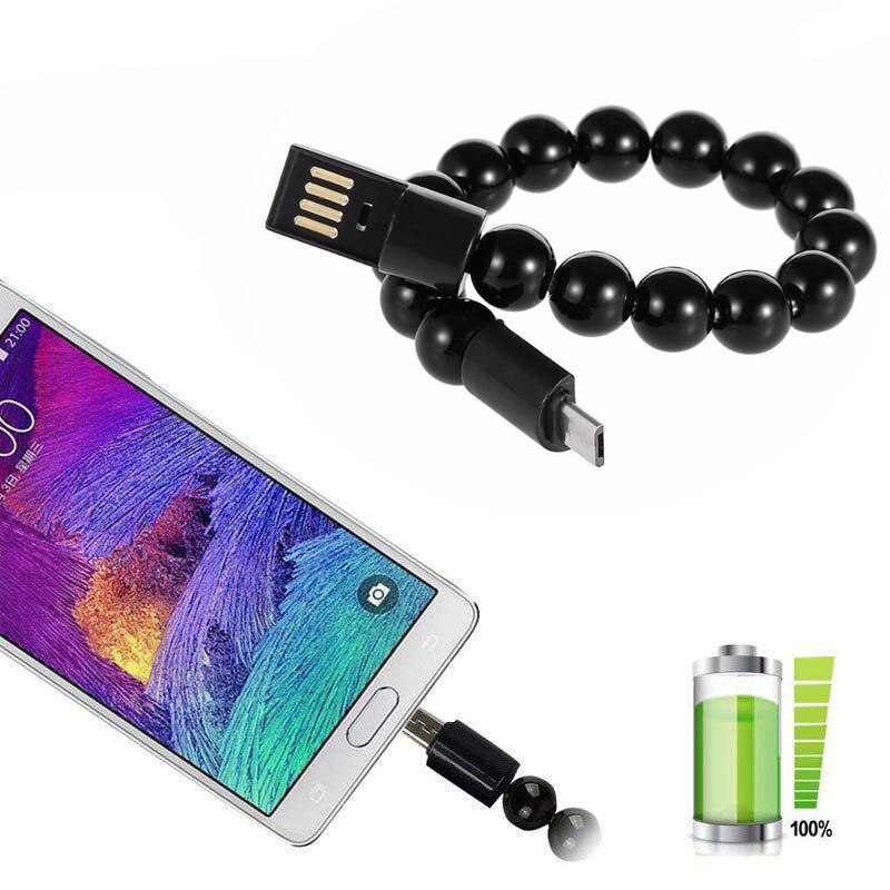 Braccialetto perline cavo Micro USB cavi caricabatterie Android 2A a ricarica rapida per iPhone Xs Xiaomi 6x tipo C cavo di ricarica per sincronizzazione dati USB