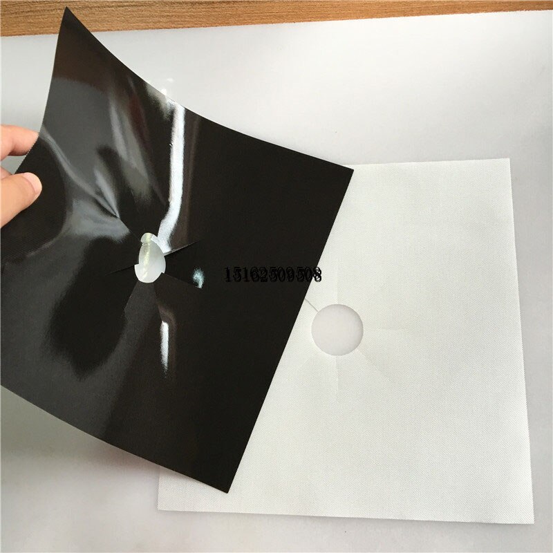 4 unids/set negro papel de aluminio reutilizable de placa de cocina de Gas de protector de quemador de estufa cubierta del trazador de líneas para utensilios de limpieza de cocina conjunto de utensilios para Cocina