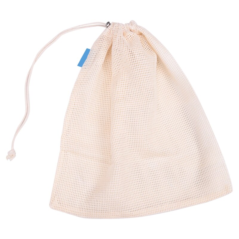 Reusable Produce Bags, Organic Cotton Mesh Vegetable Bags, Washable Durable Recyclable Packaging Bags With Drawstring, For Stora: Default Title