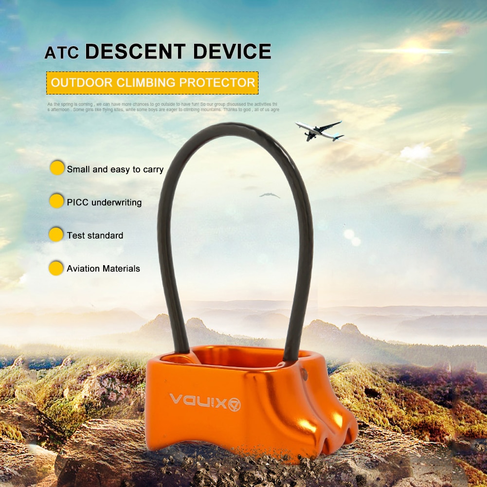 Rappel ATC Belay Device Descender Outdoor Camping Hiking Rock Climbing Equipment Travelling Easy Carrying Portable Parts