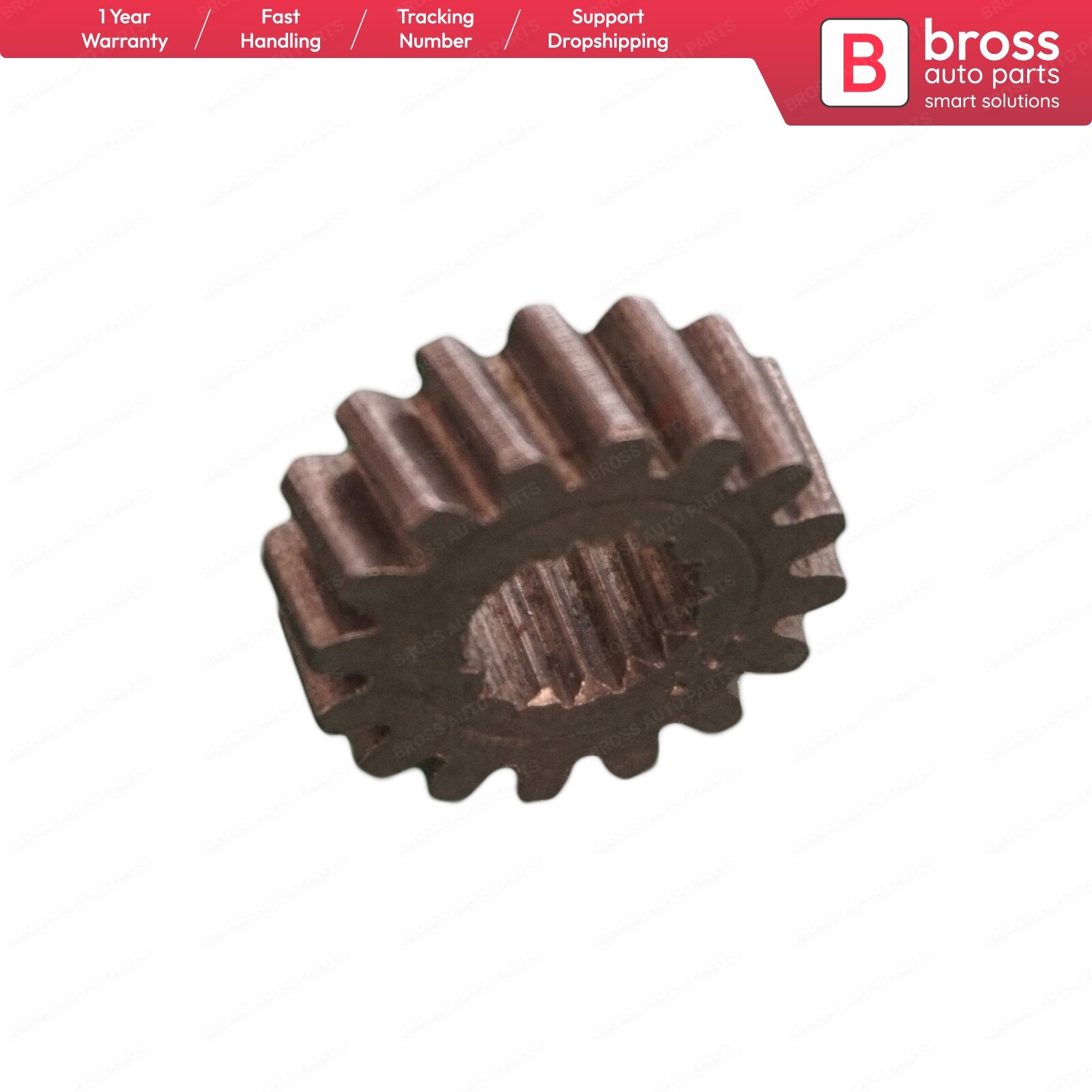 BGE587 Sunroof Motor Repair Hardened Steel Gear for Honda. Teeth Number: 16 Outer Diameter: 13.45mm Hole Diameter: 5.80mm