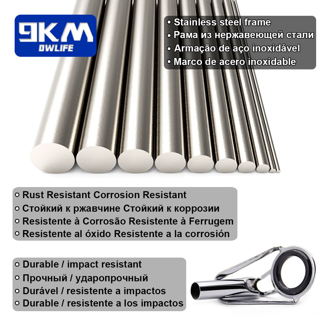 Juego de Kit de reparación de punta guía de caña de pescar, 24 ~ 230 Uds., guía de construcción de caña, anillo de cerámica de acero inoxidable, caja de pesca de agua dulce y salada