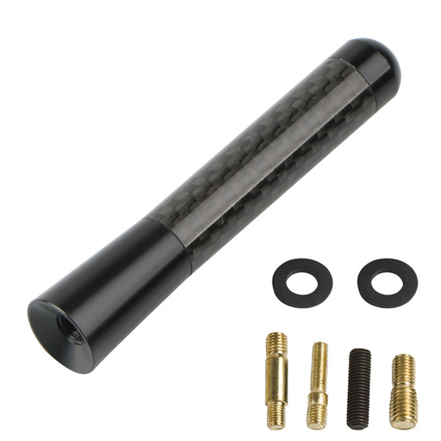 Car Roof Antenna Carbon Fiber 3.5/8/12cm Radio Aerial Antenna Radio FM/AM Metal Receiving Antennas Short Stubby Mast Antenna: Ivory