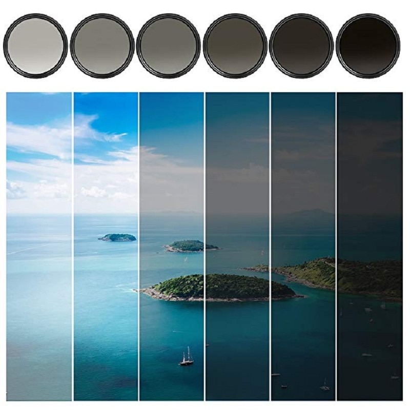 K&F CONCEPT Adjustable ND2 to ND400 ND Lens Filter 37MM 55MM 58MM 62MM 67MM 72MM 77MM 95MM Slim Fader Variable Neutral Density