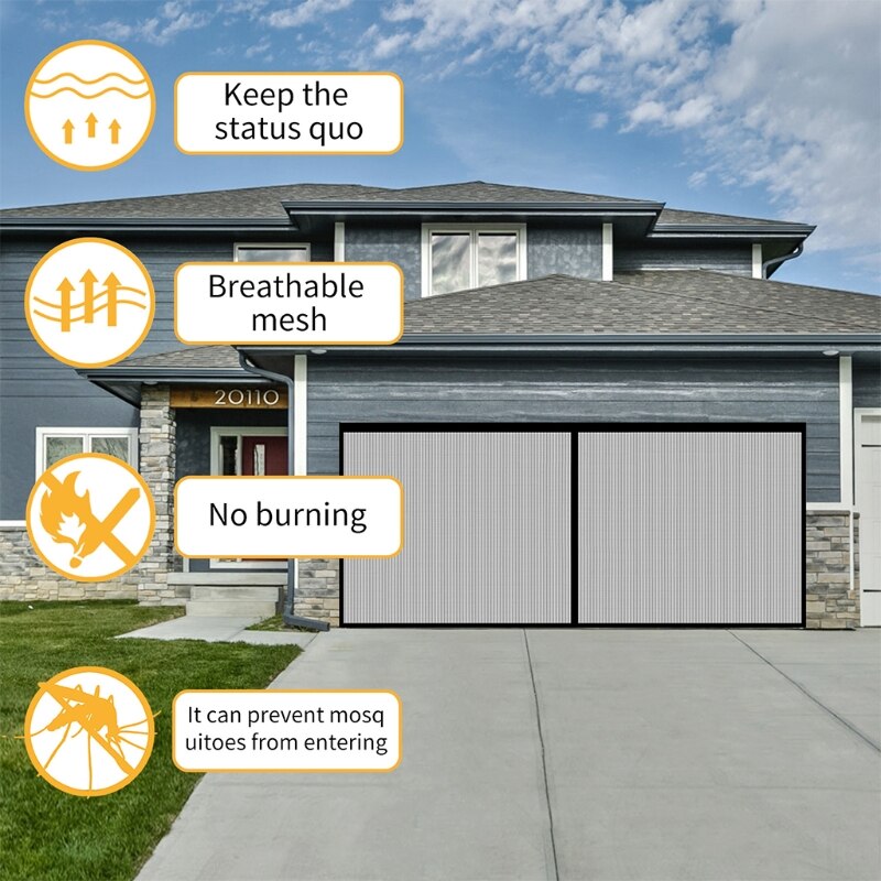 Retractable Glass Fiber Mesh Screen Durable Anti Unwanted Animal Screen Door Breathable Mesh Garage Door Screen for Home