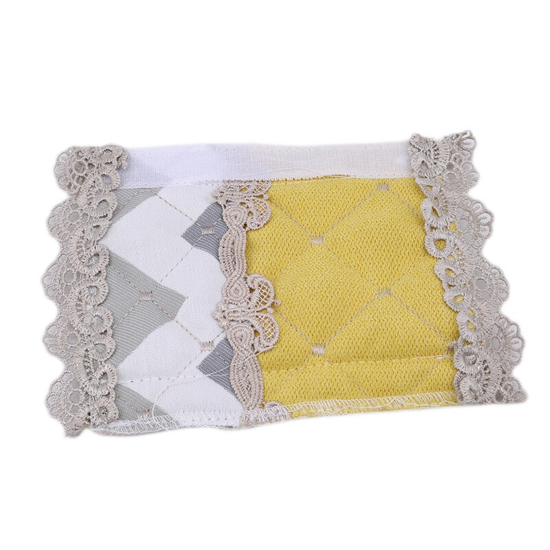 Guantes de estilo nórdico para nevera, manija de la puerta del refrigerador, cubierta de polvo, guantes de tela gruesa, cubierta del tirador de puerta de congelador: yellow / S