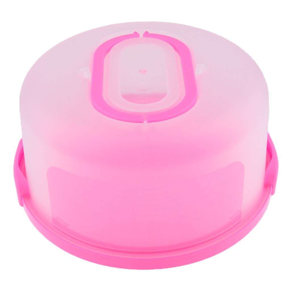 Clear Plastic Cupcake Cake Muffin Case Holder Container Box With Dome Cover Portable Cake Carrier Plastic Cupcake Container: Pink