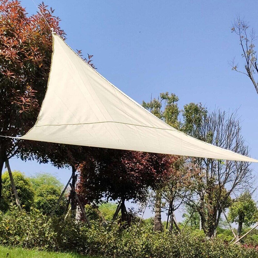 Triangle Shape Awning Waterproof Tarp UV Protection Outdoor Garden Patio Shelter Awning Sunshade Canopy Beach Sun Shelter