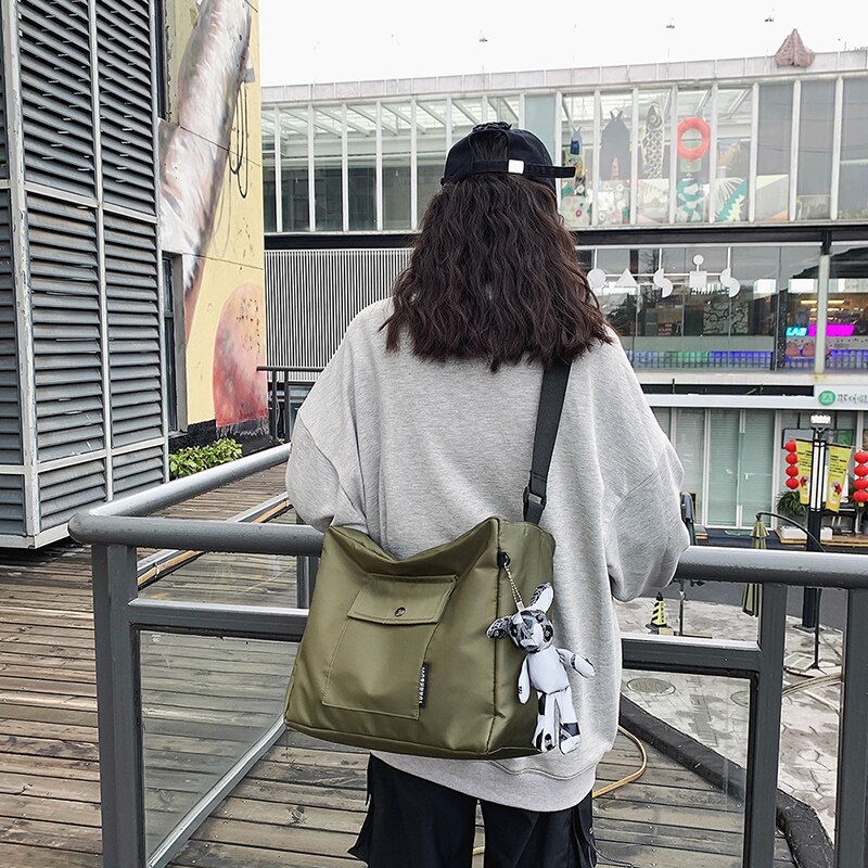 Originale di marca di Disegno della Tela di Canapa del Messaggero Del Sacchetto di Università di Classe Gli Studenti Borsa A Tracolla Grande Borsa di Tela