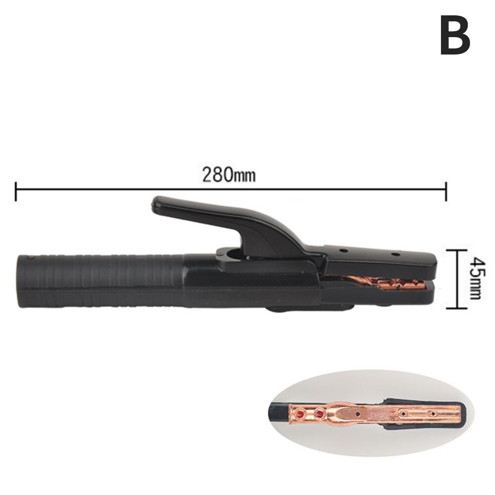 US 800A Welding Tongs Electrode Holder Copper Brass Clamp Rod Handle Accessories Non-slip Handle Clamp Tool Industry