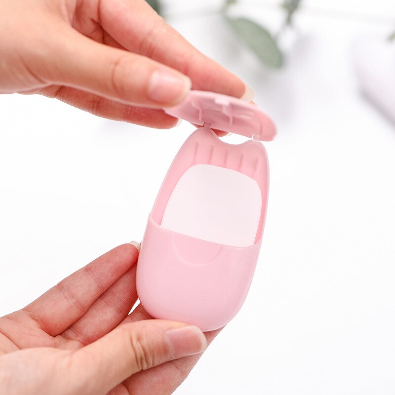 Papel de jabón portátil desechable, láminas aromáticas para lavar las manos, Mini, para viaje, 50 Uds., THIN889