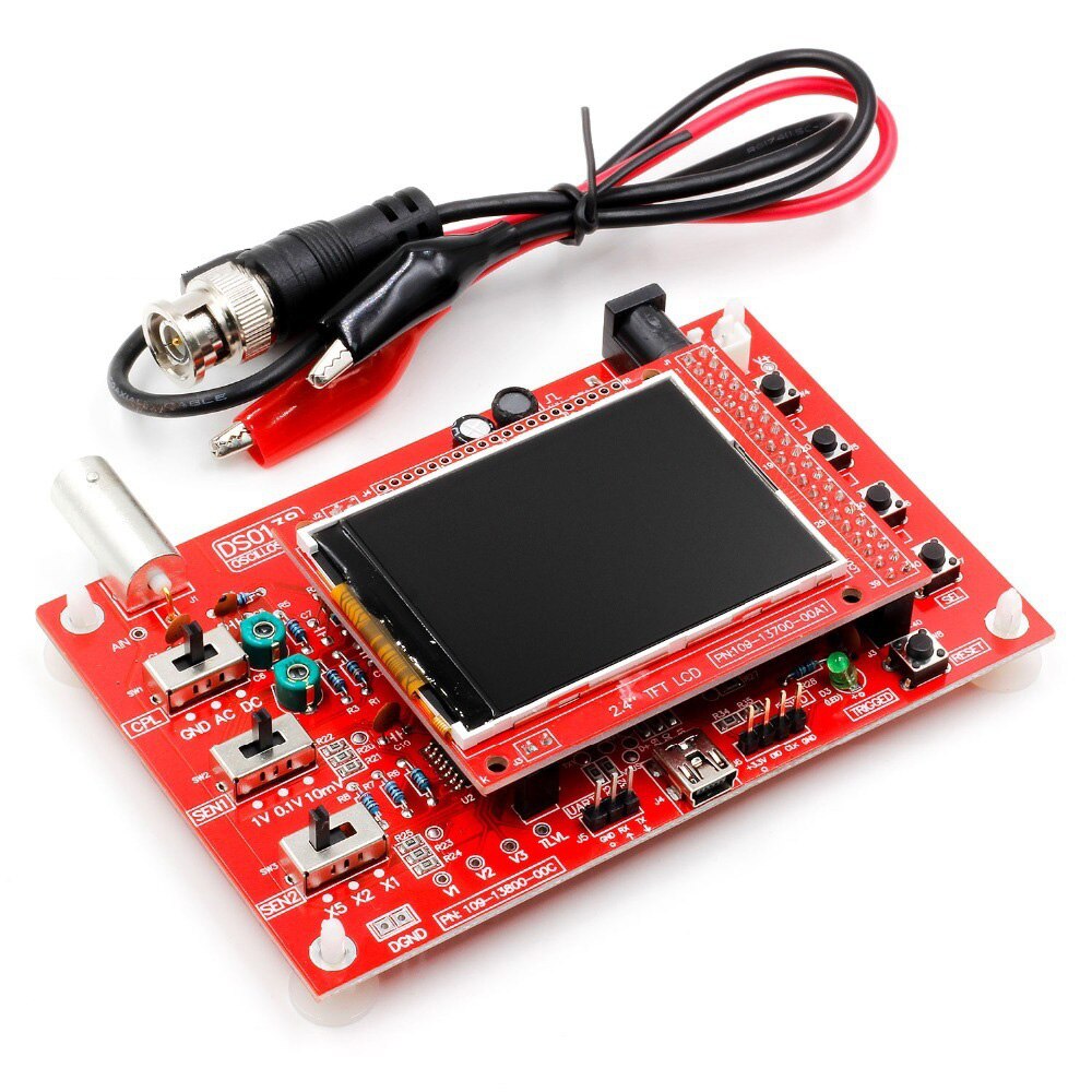 DSO138 digital oscilloscope kit project and DIY handheld oscilloscope dso oscilloscope parts