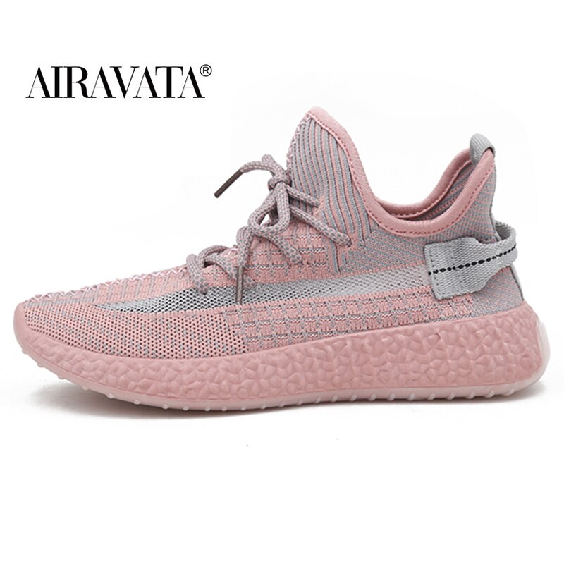 Women Casual Shoes Comfortable Breathable Walking Sneakers: Pink / 37