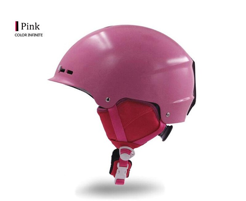 Pink Ski Helmet For Adult Women Men Integrally-molded Skiing Helmet Skateboard Ski Snowboard Helmet Snow Helmet Safety 55-63 CM: Pink / 55-60cm