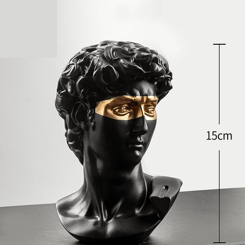 Sculpture David Head Resin Statue Europe David Statues Nordic Home Decoration Accessories Modern Home Decor Office Tabletop