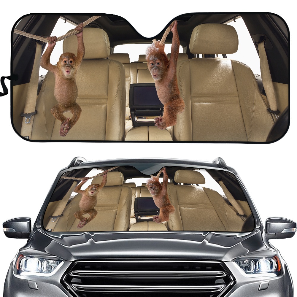 Universal- Auto Windschutzscheibe Sonne Schatten Ebene Katze/Hund Fahrer UV Schützen Faltbare Frontscheibe Sonnenschutz Auto Intrior Dekor Abdeckung: YSFD1313HC