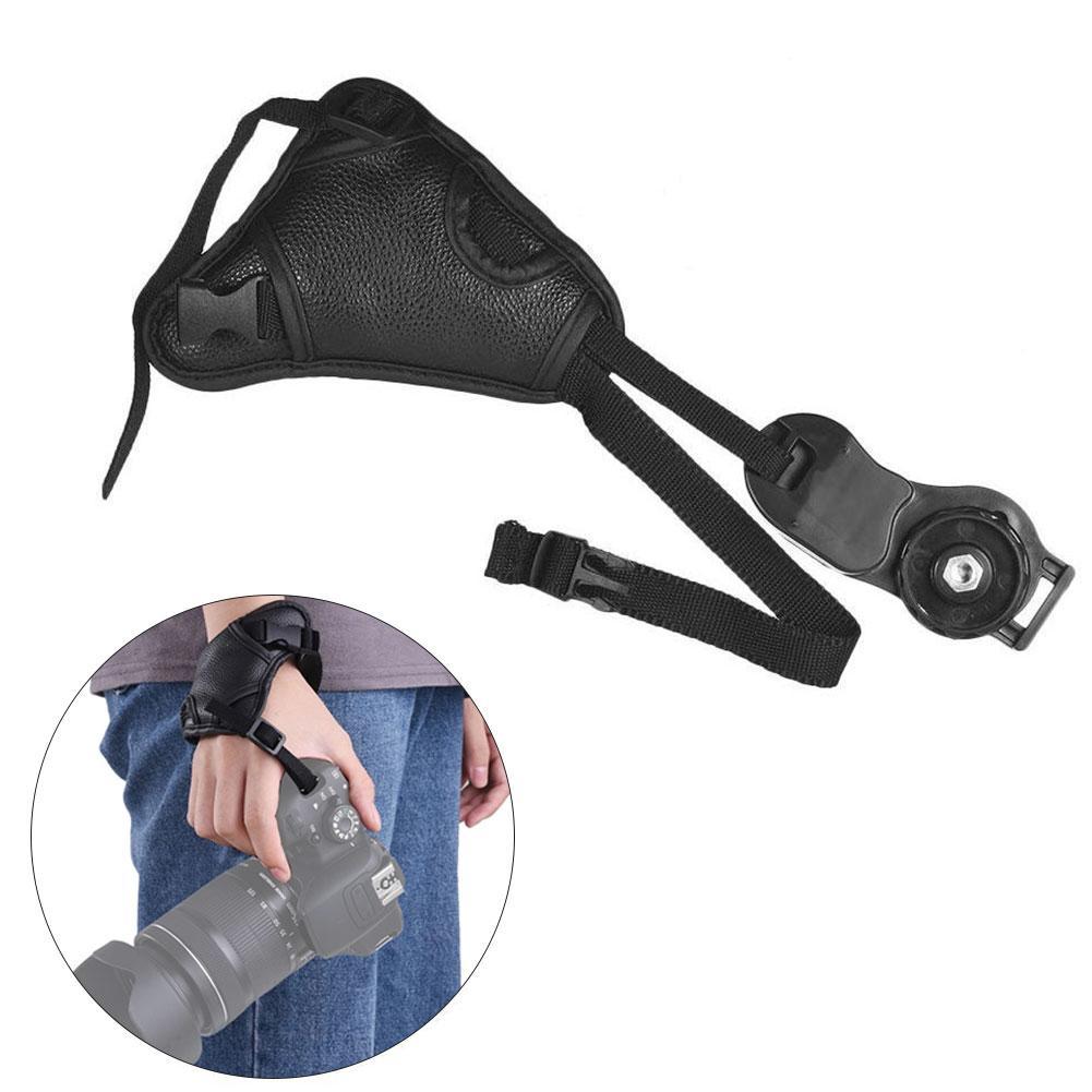 1Pc Hand Grip Camera Strap Pu Leather Hand Strap Verstelbare Voor Dslr Camera Accessoires Fotografie Polsband Voor Camera