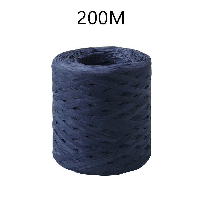 80m/200m/ rullan värinen paperiköysi raffia nauha koristenauhat karkkipakkaus scrapbooking askartelunauha hääjuhlasisustus: B -4