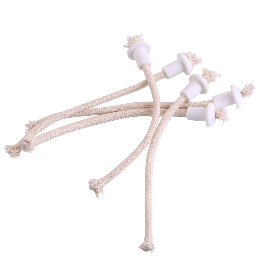 7Pcs Ceramic Holders Torch Wine Bottle Oil Candle Lamp Fiber Glass Heat-Resistant Kerosene Wick