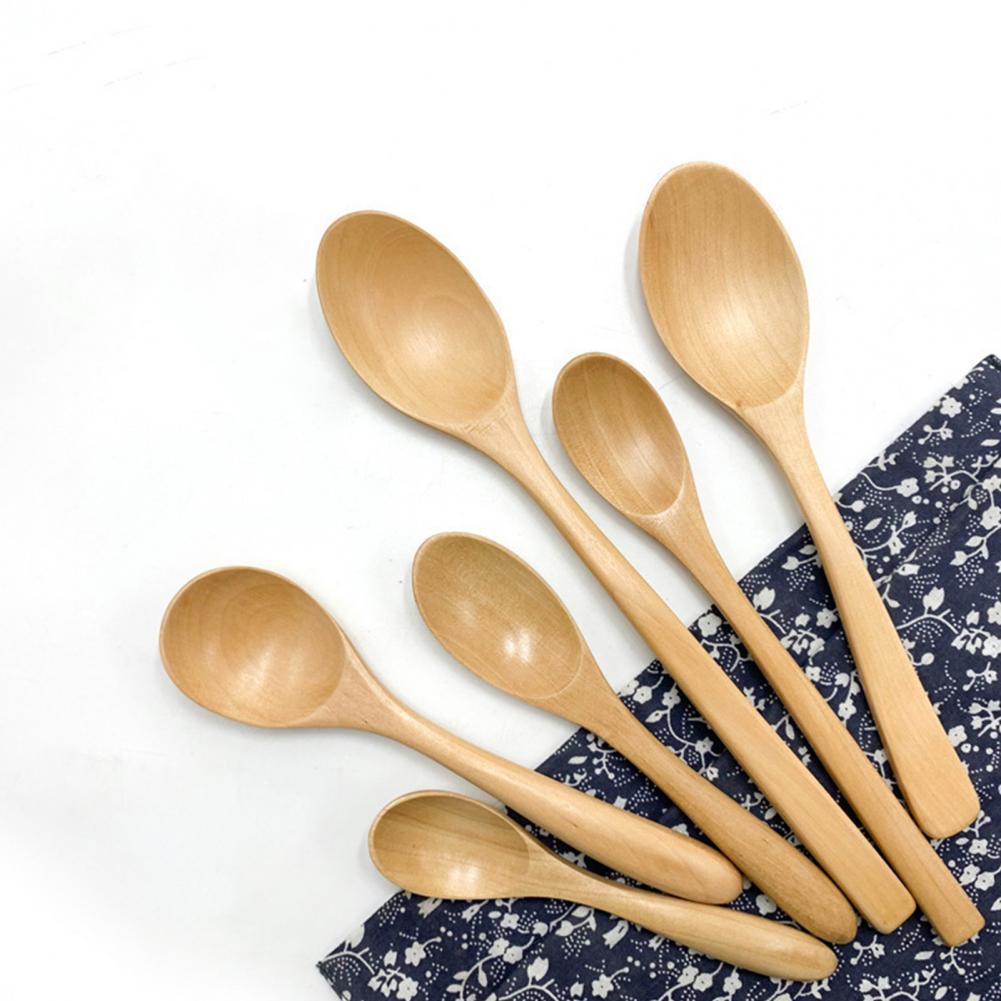 Wooden Spoon Bamboo Kitchen Cooking Utensil Tool Soup Teaspoon Catering For Kicthen Wooden Spoon