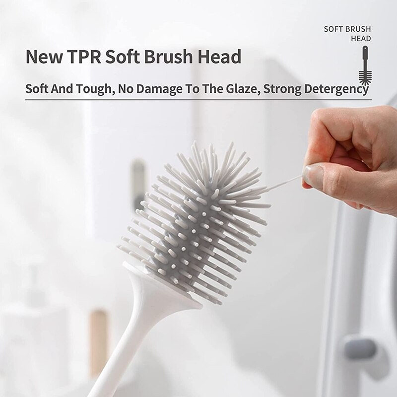 Praktische Wc Borstel, Schoonmaken Wc Borstels Met Opbergvak, Sneldrogend Hygiënische Badkamer Toiletborstel Met Houder