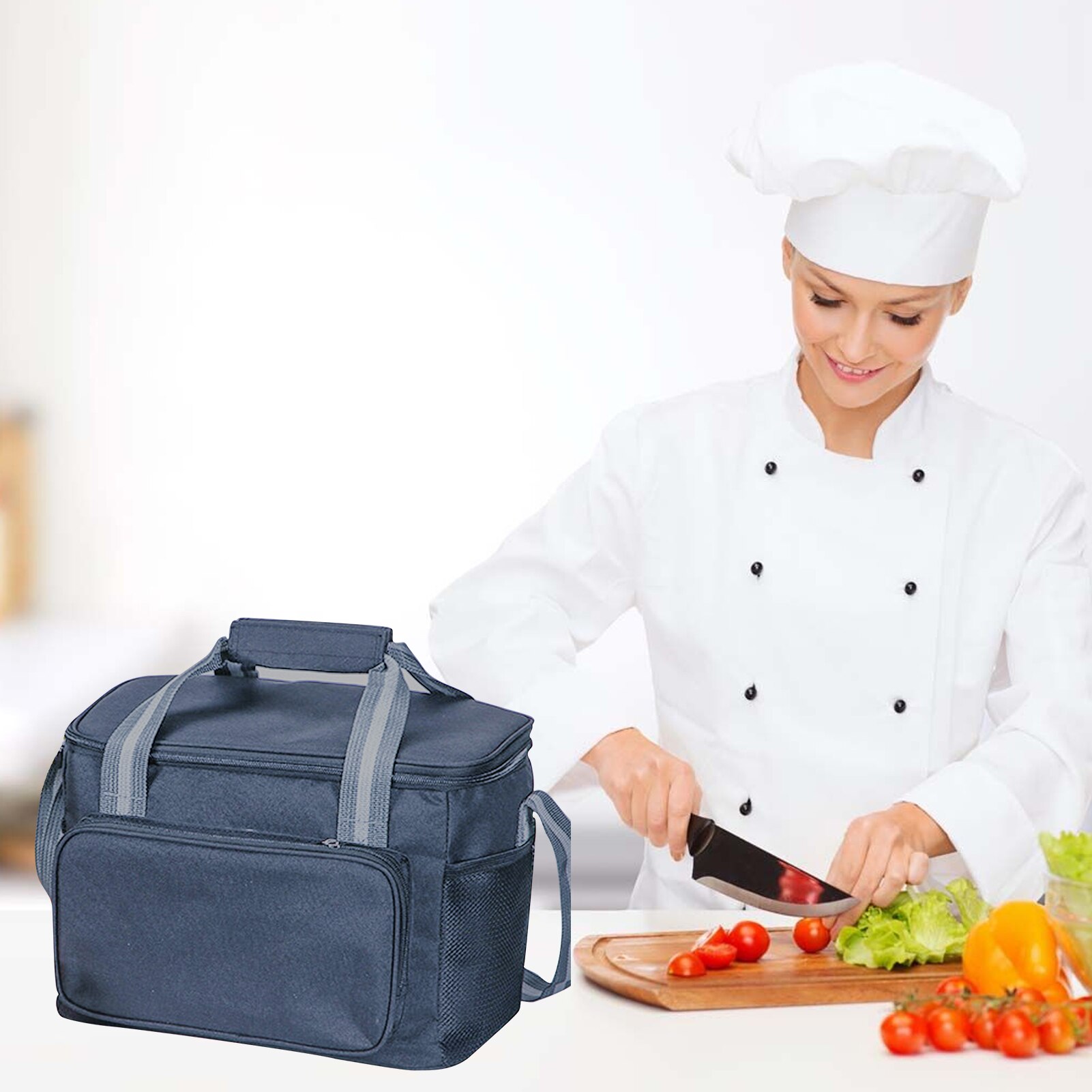 Oxford Double Layer Cooler Lunch Bag Printed Insulated Thermal Food Picnic Handbag Portable Shoulder Lunch Box Tote