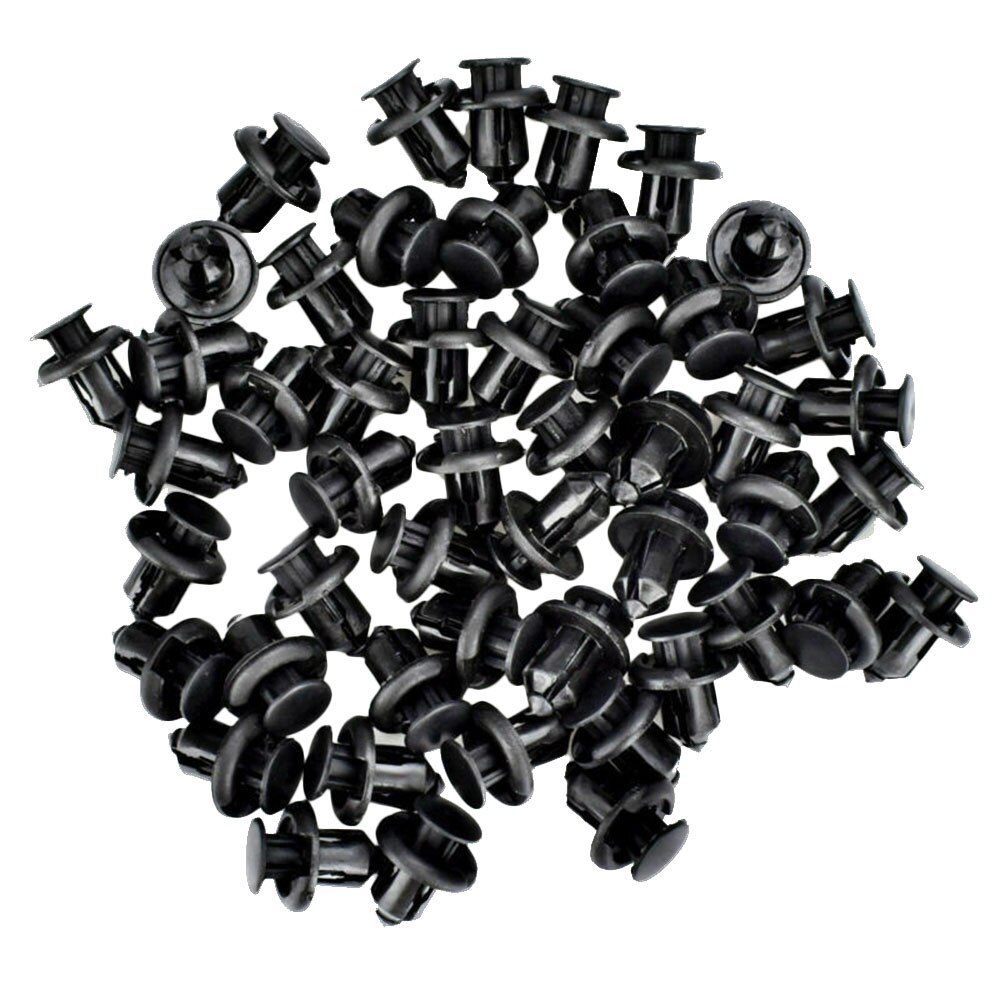 50x Bumper Clips 10mm Hood Fender Push Rivets Retainer Fasteners Fits For Honda