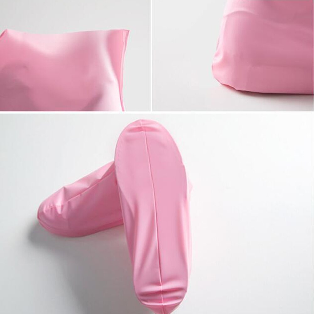 1 par vattentätt skoskydd unisex utomhus regniga dagar stövlar överdrag latex material skydd förtjockat halkskydd regnfotskydd