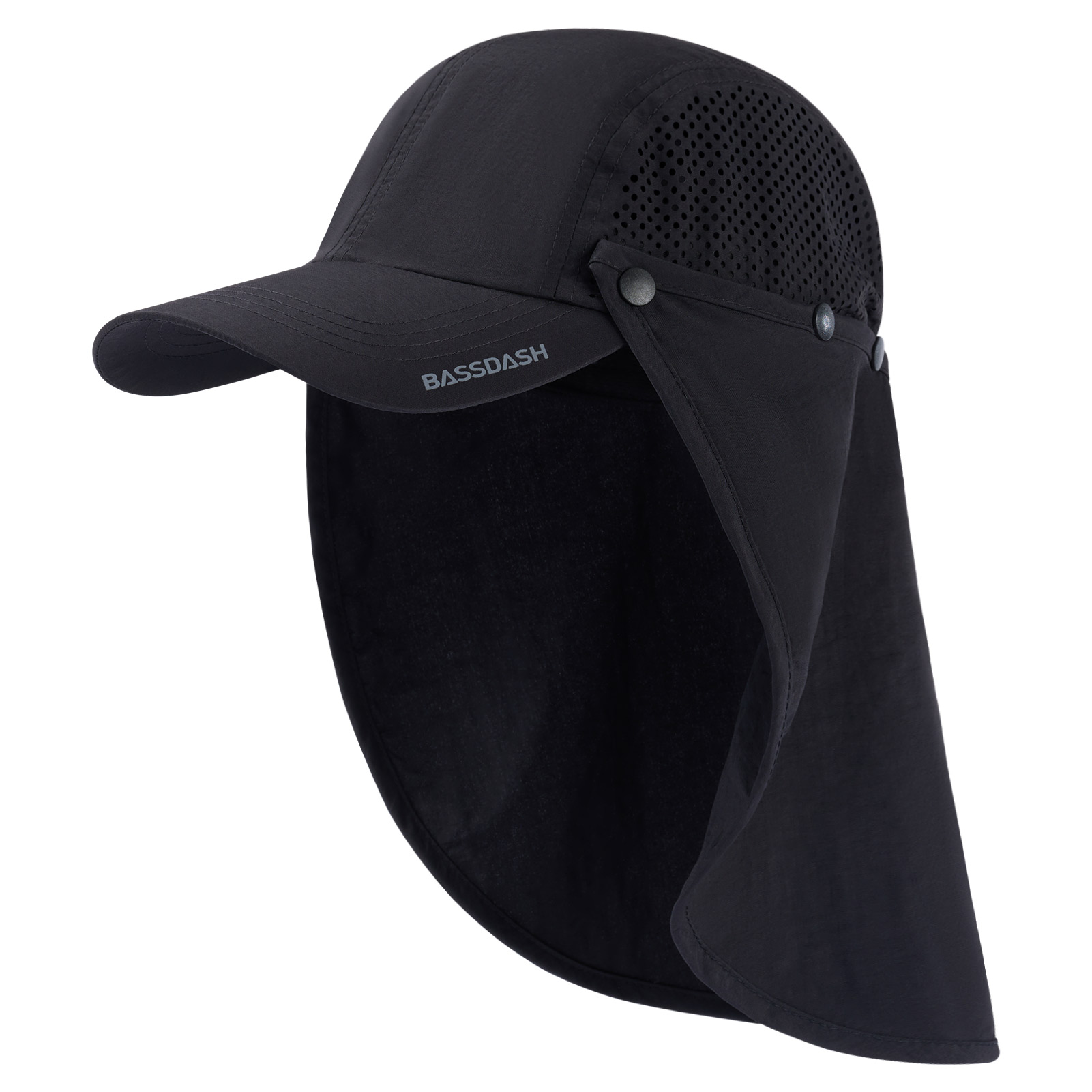BASSDASH-Chapéu de pesca dobrável com aba removível do pescoço, portátil para homens e mulheres, golfe e caminhada, UPF 50 Plus: Marfim