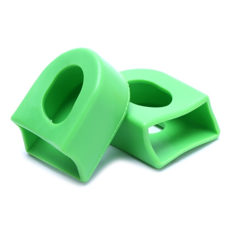 Juego de bielas para bicicleta, funda protectora de manivela, botas de brazo de bicicleta de montaña y carretera, engranaje fijo, 1 ud.: Verde