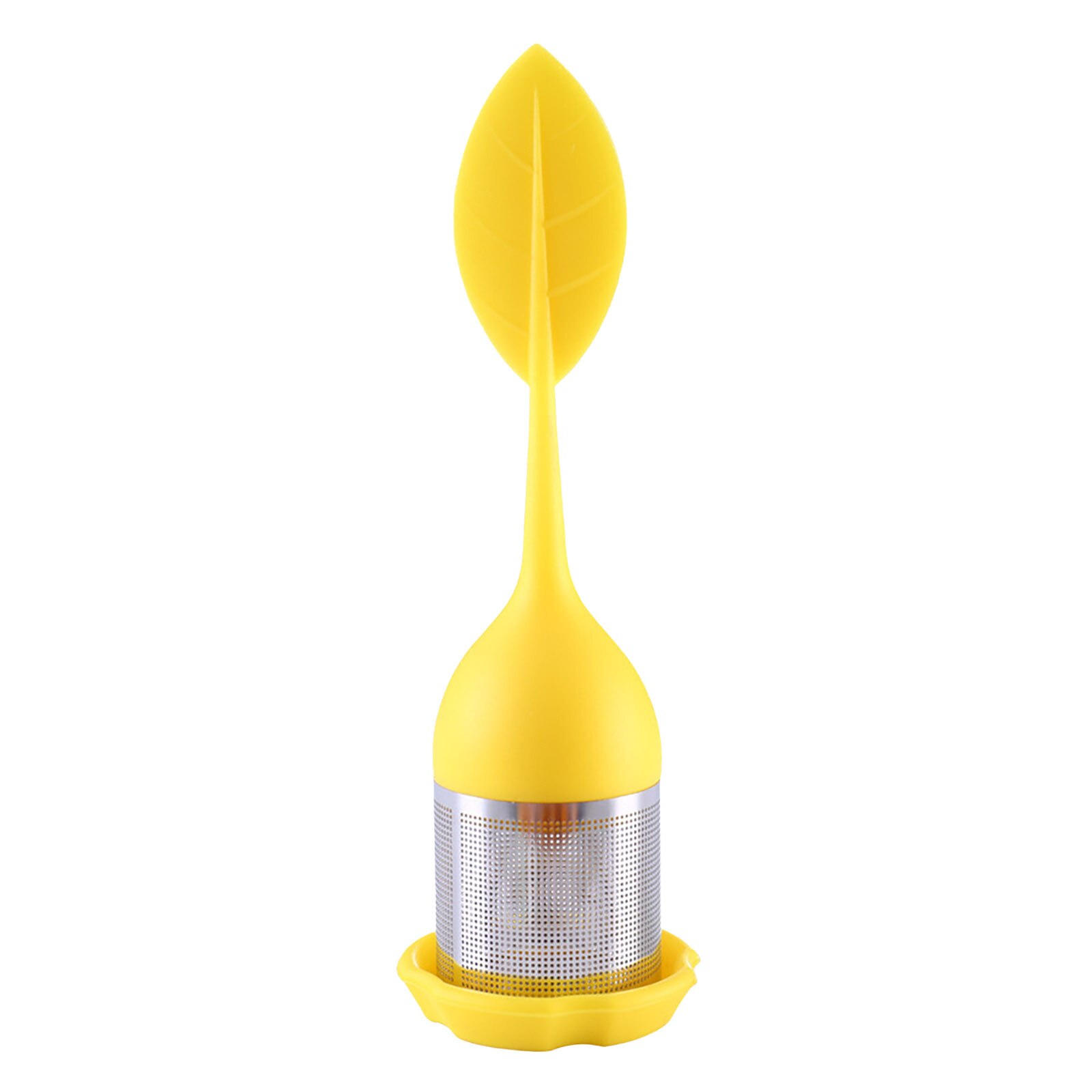 Infusor de té de silicona, colador de hojas de bola de té para elaboración de cerveza, dispositivo de filtro de especias a base de hierbas, herramientas de cocina, accesorios de té, 1 ud.: YELLOW