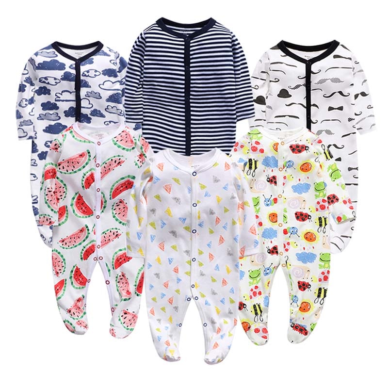 Babykleding met lange mouwen voor meisjes en jongens, rompertjes met lange mouwen, rompertjes voor baby's, pyjama's en rompertjes voor baby's vanaf 0-12 maanden.