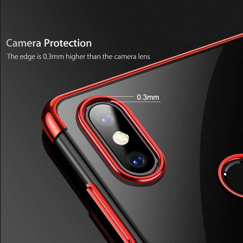 Luxury Original Phone Cases for Xiaomi Mi 8 Mi8 SE Soft TPU Ultra Thin Transparent Plating Back Cover for Xiaomi 8 Lite Explorer