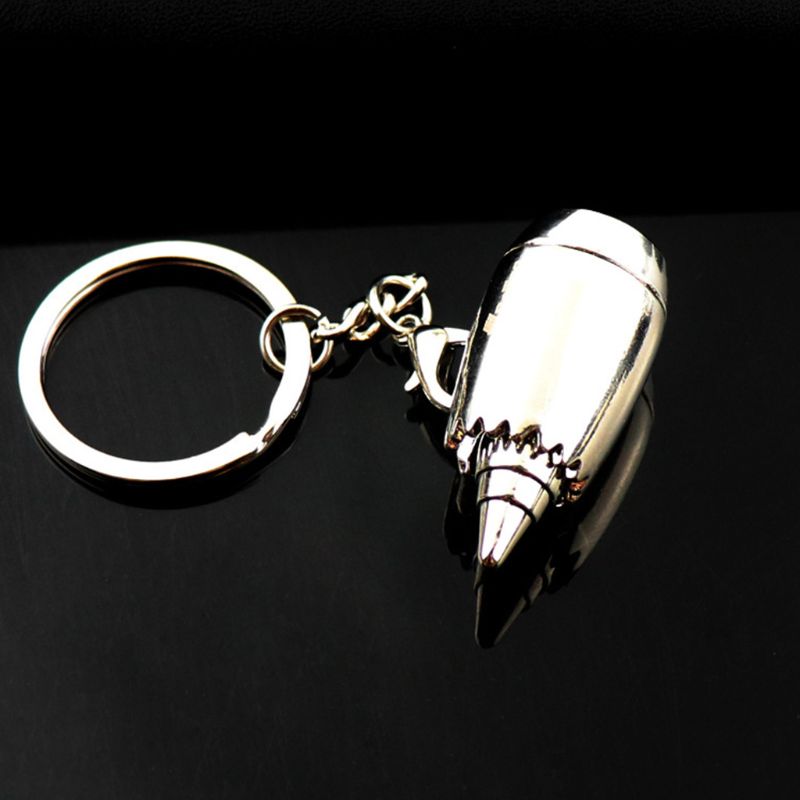 Neue Kreative Flugzeug Turbine Anhänger Schlüssel Ring Keychain Lagerung Schlüssel Tragbare Motor- Schmuck Silber Dekoration