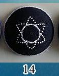 Jødisk kippah jødisk kuppel kippa juif cipa jerusalem israel jødisk liten hatt klær hodeplagg toque lokk håndlaget kipa kipot: 14