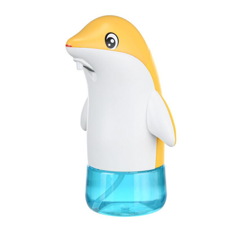USB Charging Cartoon Cute Dolphin Infrared Automatic Induction Kids Foam Soap Dispenser Deep Cleaning Bathroom Kitchen Foamer: HGA006211-Yellow