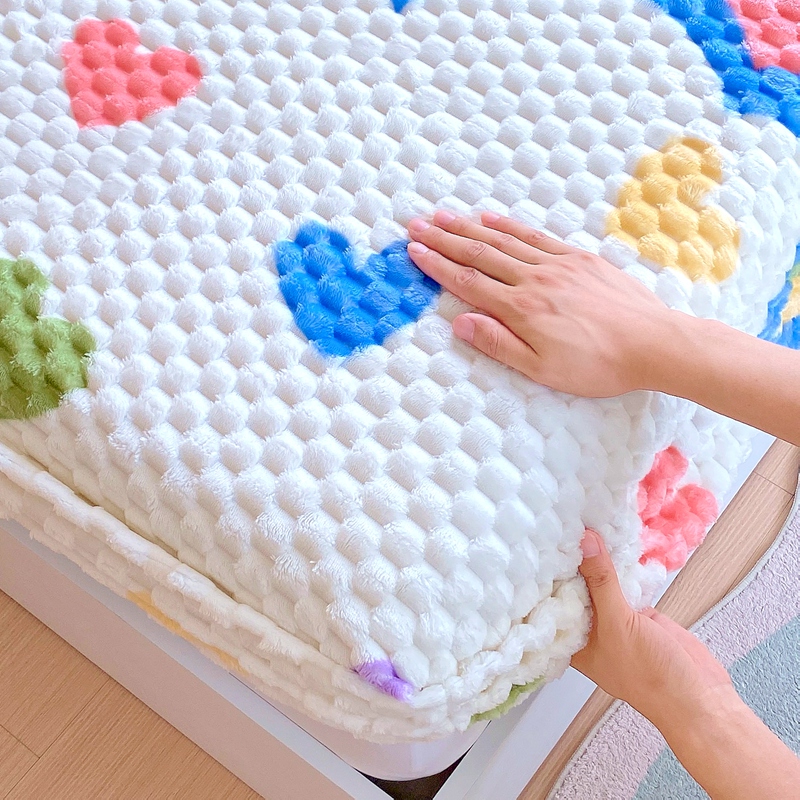 Varmt laken, mykt fløyels sengetrekk, dobbeltlaken, vintermadrassbeskytter, sengetøy, drapert de lit (putetrekk må bestilles)