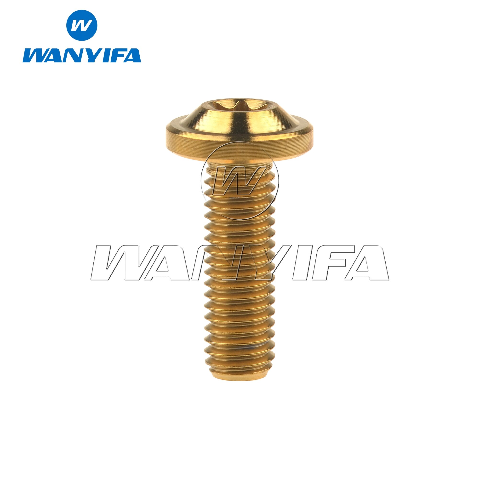 Wanyifa titanium ti bolt  m8 x 20 25 30 60 70mm torx hoved til motorcykel v bremsegafler skrue 1 stk.: M8 x 25mm guld