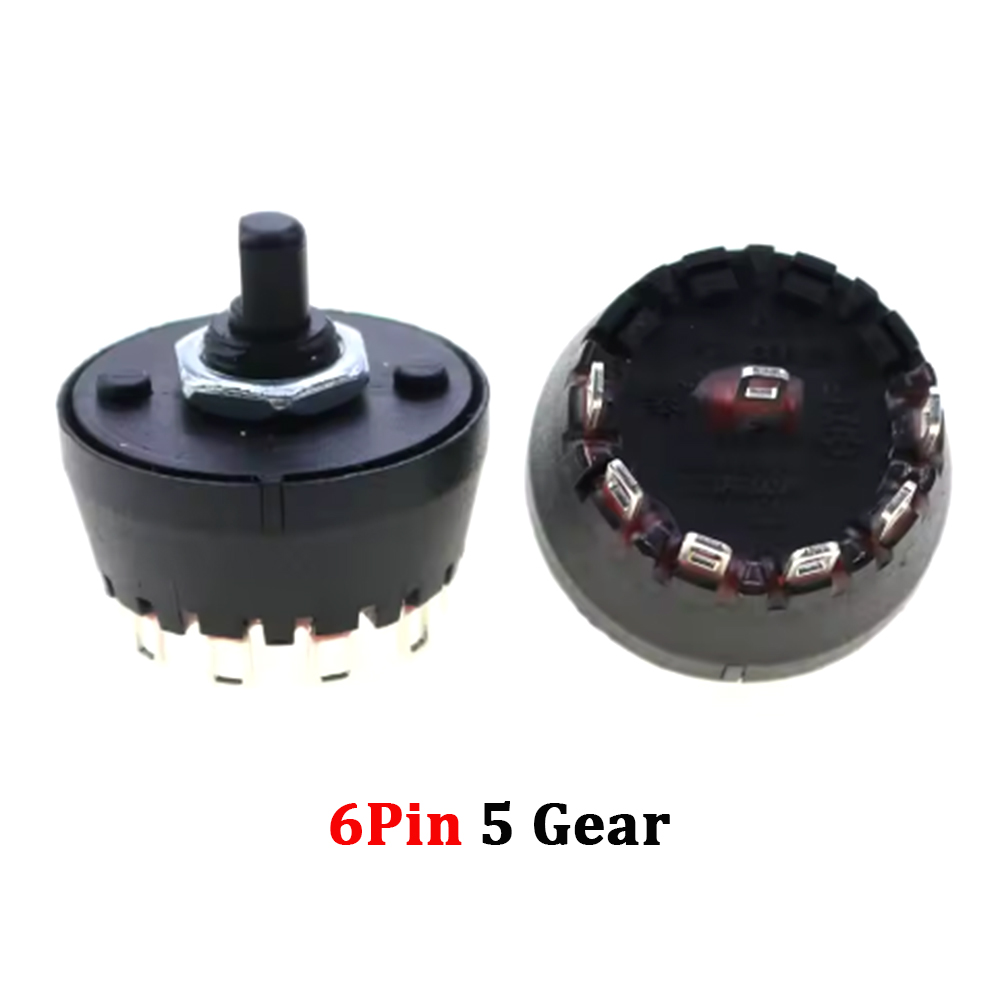 1 piece High Temperature Resistant Rotary Gear Switch 2 3 4 5 6 7 8 10 Pin Band Knob Switch Of Juicer Mixer: Gold