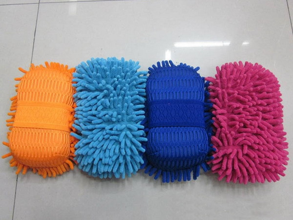 Esponja de microfibra para lavado de coche, plumero para limpieza de detalles, cepillos de lavado multifunción, plumero