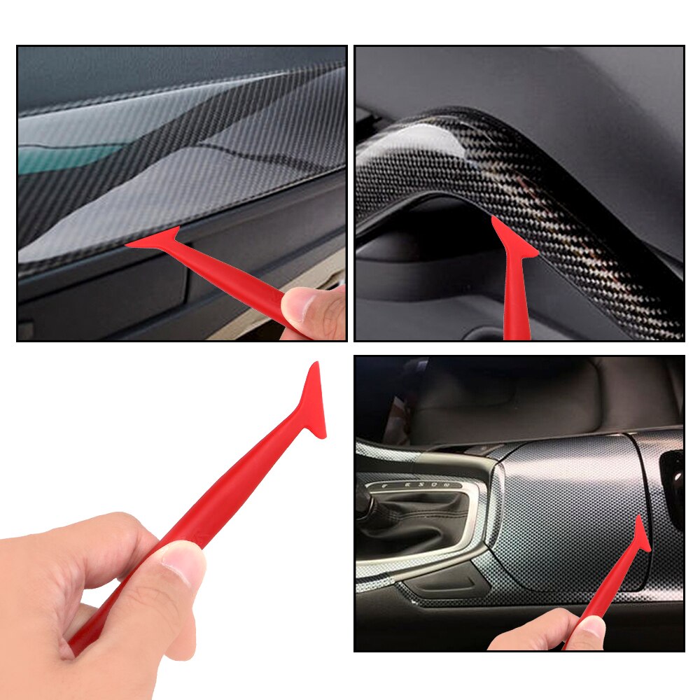 Carbon Fiber Car Tools Vinyl Wrap Film Sticker Wrapping Tool Auto Window Tint Foil Magnetic Stick Squeegee Razor Scraper