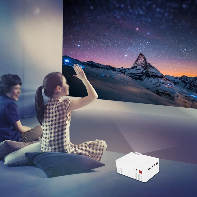 Rd814 Mini Portable Projector Children's Led Pico Video Projector Suitable for Home Movie Projection Us Plug