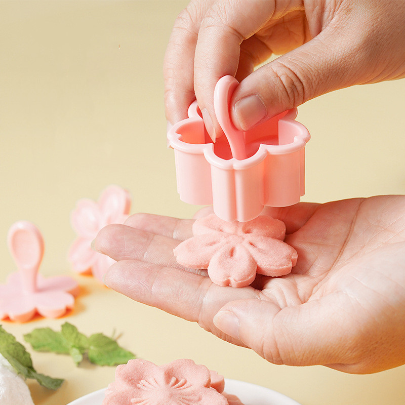 5 teile/satz Sakura Kekse bilden Kirschblüte Rosa Keks Fondant bilden Cranberry Kekse Blume bilden Presse Blume Backen Schneider