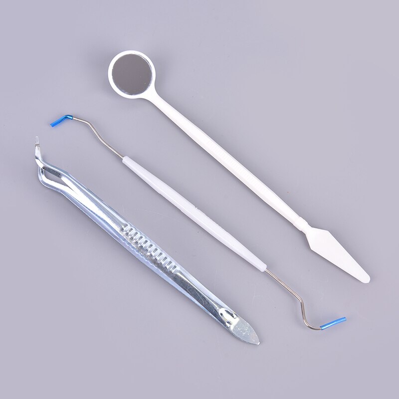 3Pcs Jogo De Ferramenta Dental Dentista Dente Higiene Limpo Inoxidável Picaretas Espelho Kit de Saúde Oral Dente Limpeza Inspeção Tártaro Limpo