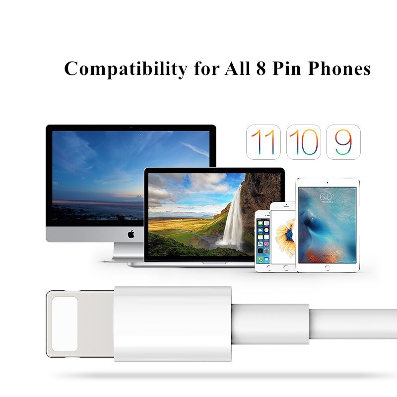 GUSGU USB Kabel für iPhone 8 8 plus Ladekabel Schnelle Ladegerät Daten Kabel für iPhone 7 6s 5s iPad Handy Kabel