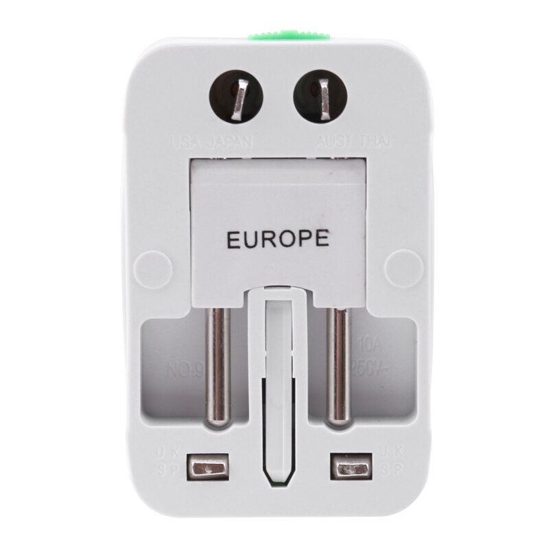 2 Travel Conversion Sockets, Pure Copper Universal Multinational Universal Wall Socket, EU / US / UK / Australia Plug