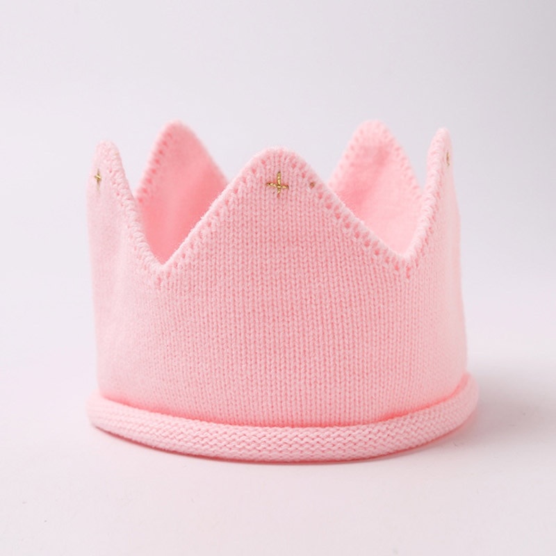 Knit Kroon Baby Hoofdband Baby Baby Tulband Hoofdbanden Voor Meisjes Kids Peuter Prinses Haarband Haarband Baby Haar Accessoires: style2 pink